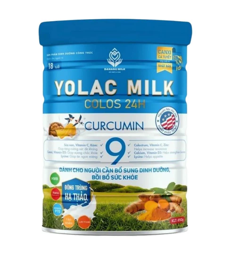 Yolac milk Curcumin  chế độ ăn đặc biệt 