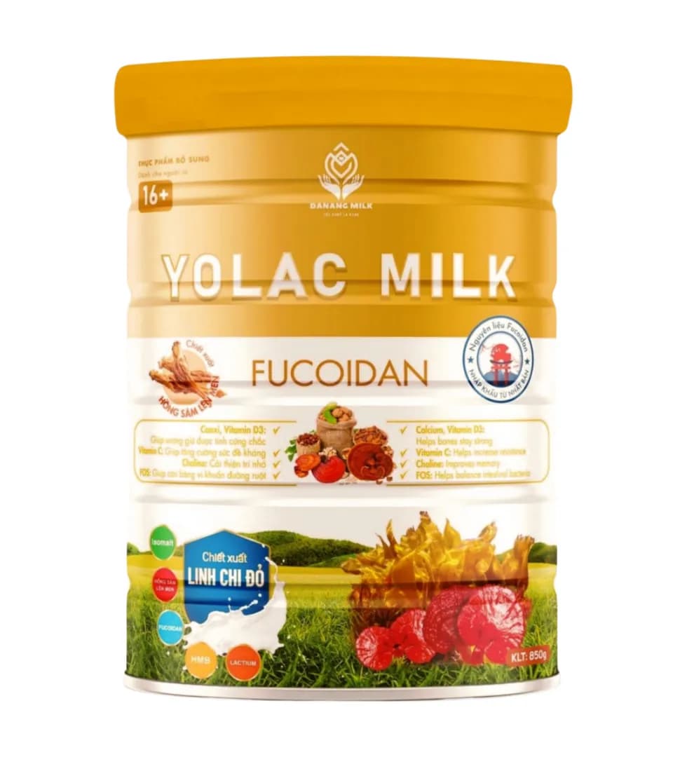 Yolac milk Fucoidan  chế độ ăn đặc biệt 