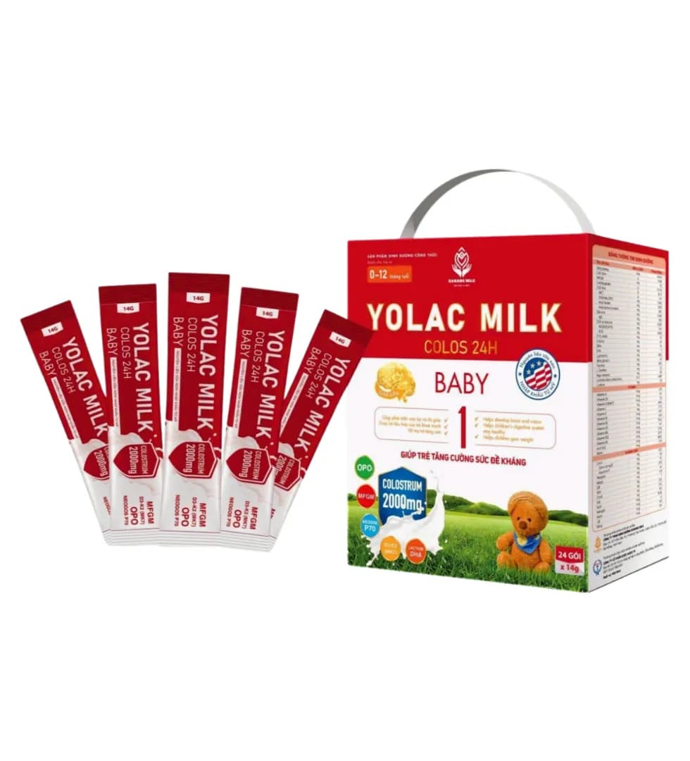 Yolac milk Baby dạng gói (Từ 0-12 tháng tuổi)