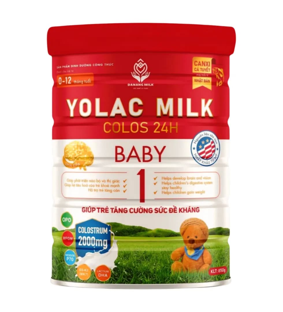 Yolac milk Baby từ 0 đến 12 tháng tuổi