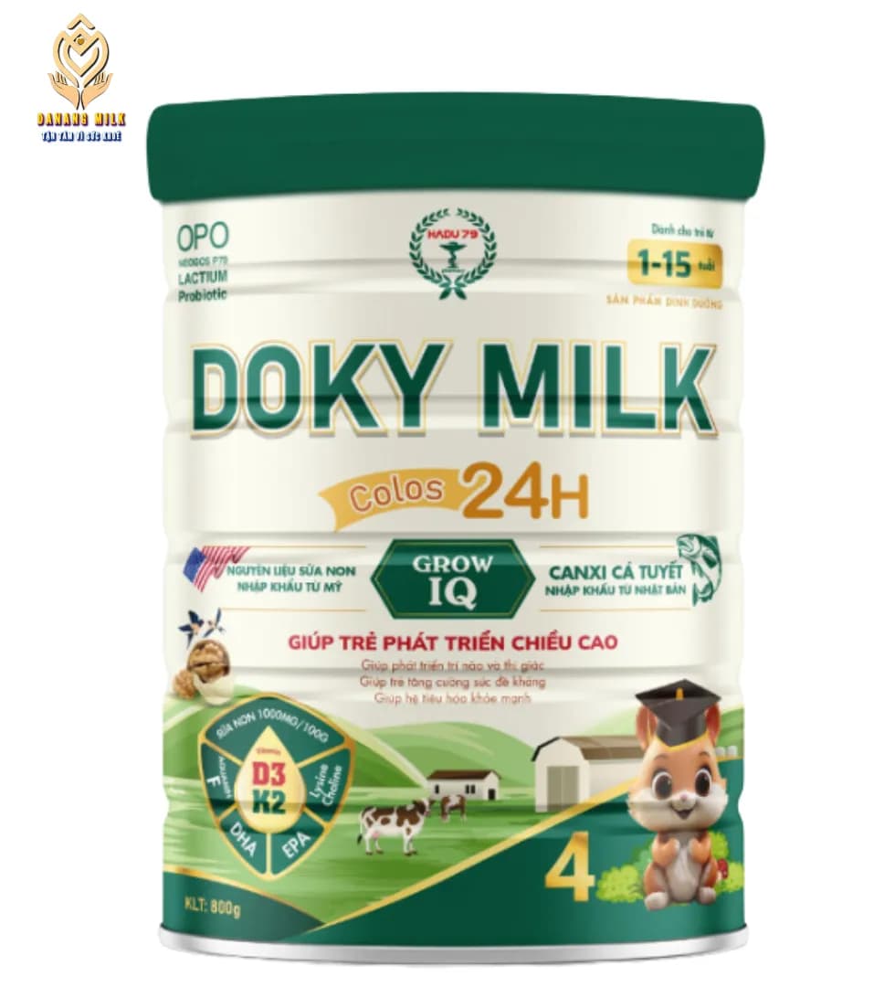 Doky milk Grow IQ từ 1 đến 15 tuổi 