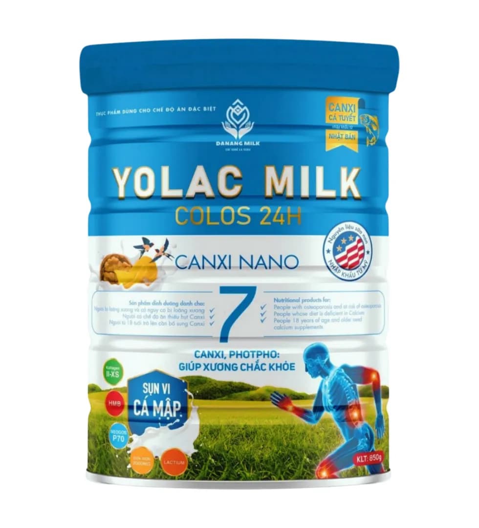 Yolac milk Canxi nhóm sữa từ 16 tuổi trở lên 