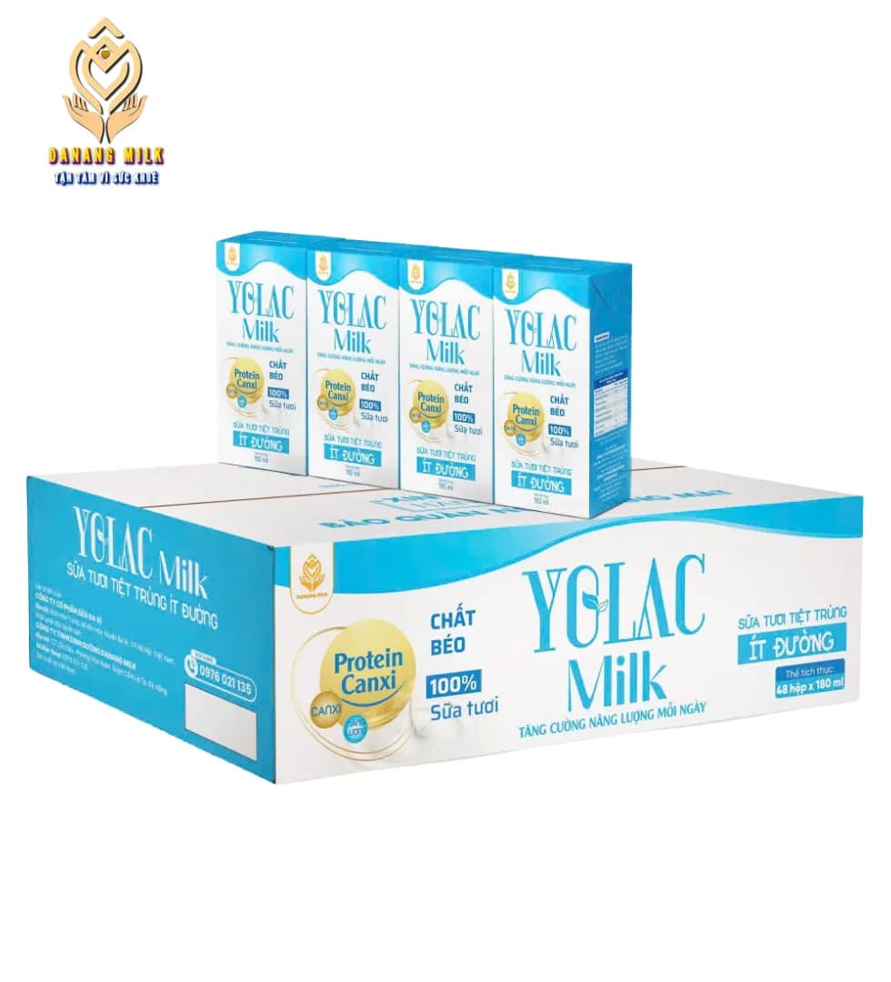 Yolac Sữa Tươi Tiệt Trùng Ít Đường 110ml